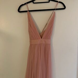 NWT Blush Pink Bridal/Prom Cross Back Dress
